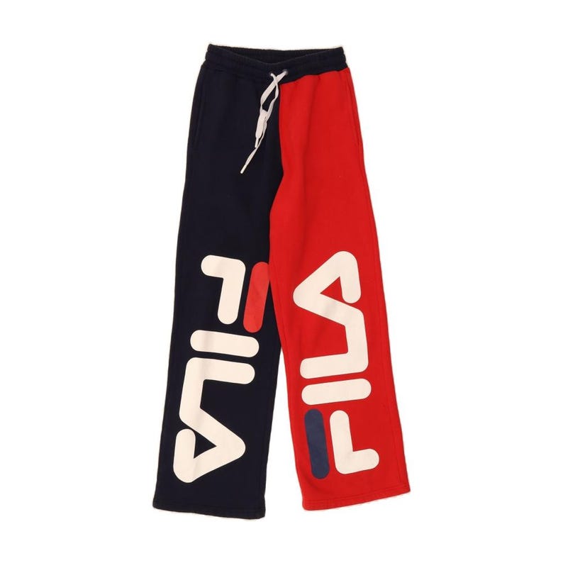 Pantalones de chándal Fila para hombre, con gráficos en azul marino, de algodón con bloques de color. imagen 1