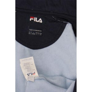 Fila Herren Zip Hoodie Pullover Large Blau Colourblock Baumwolle Bild 3