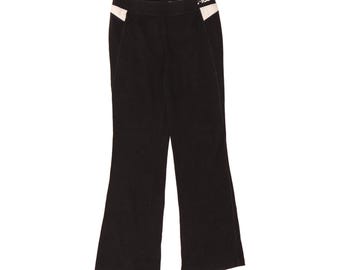 Pantalones de chándal Fila para mujer, talla UK 10 pequeña, color negro, bloques de color, algodón.