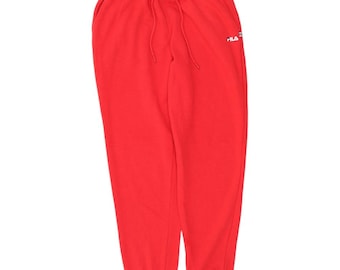 Fila Mens Tracksuit Trousers Joggers Medium  Red