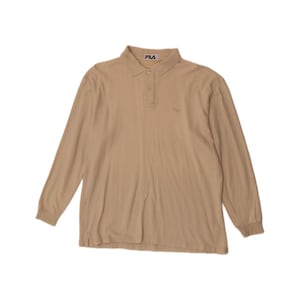 Fila herenpolo met lange mouwen IT 54 XL beige afbeelding 1