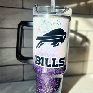 Buffalo Bills Inspired 30oz and 40oz Thirst Quencher Tumbler(s) - Full Glitter
