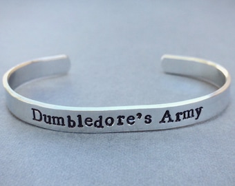 Dumbledore&#39;s Army / Potter / Nerd Gift / Geek Gift / Literary Gift / Literary Bracelet / Harry Fandom / Best Friend Gift / Gift Under 25