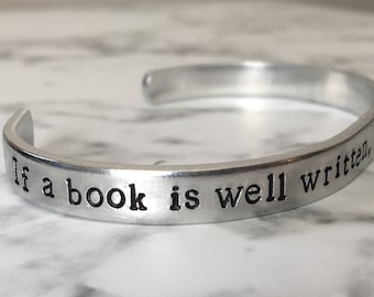 If a Book Is Well Written I Always Find It Too Short | Jane Austen | Jane Austen Gift | Bookish Gift | Book Club Gift | Book Club Bracelet