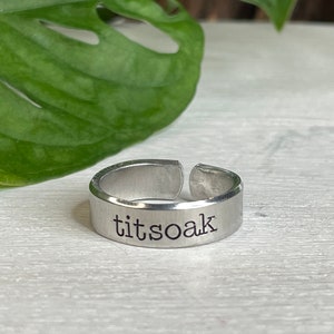 TITSOAK Ring | This is The Skin of a Killer | Twilight Gift | Bella and Edward Gift | Twihard | Twilight Ring
