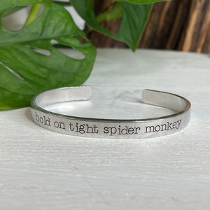 Hold On Tight Spider Monkey Bracelet | Twilight Gift | Bella and Edward Bracelet | Twihard | Twilight Bracelet