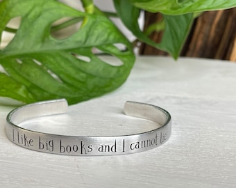 I Like Big Books and I Cannot Lie | Book Club Gift | Bookish Gift | Bookworm Book Lover Bracelet | Best Friend Christmas Gift
