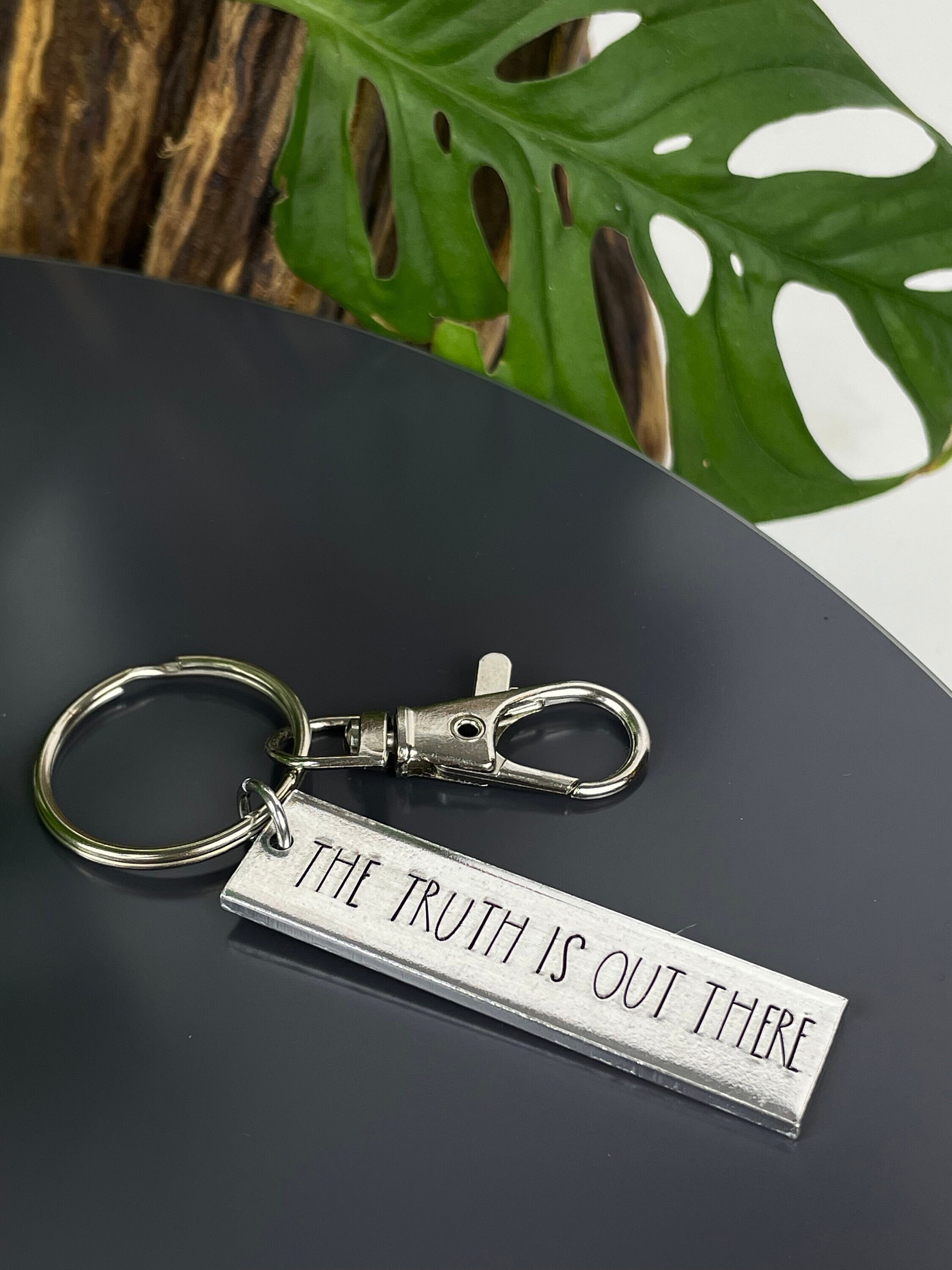 The Truth Is Out There Keychain | XFiles Keychain | Mulder and Scully | X Files Gift | ET | I Want to Believe