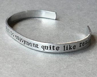 Pride and Prejudice / Jane Austen / There Is No Enjoyment Quite Like Reading / Literary Gift / Book Club Gift / Bookish / Librarian Gift