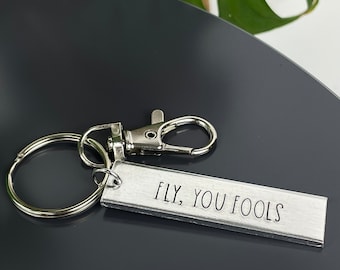 Fly You Fools Keychain | LOTR | Gandalf Key Chain | Book Nerd | Lord of the Rings