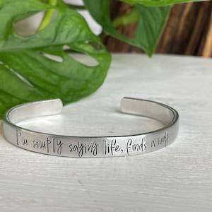 I&#39;m Simply Saying Life, Finds A Way | Life Finds A Way Bracelet | Jurassic Park Bracelet | Jurassic Park Gift | Dr Ian Malcolm