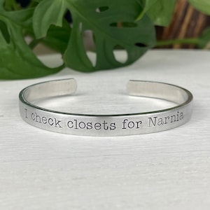 I Check Closets For Narnia | Lion the Witch and the Wardrobe | Aslan | CS Lewis | Literary Gift | Book Nerd Gift |