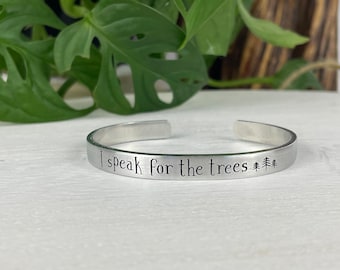 I Speak For The Trees | Lorax Gift | Book Lover Gift | Bookish Gift for Her | Bookworm | Naturalist Gift | Hiker Gift |