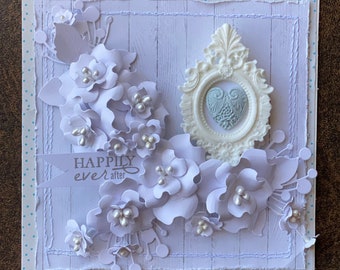 Wedding / Anniversary Floral Card with a Protective Box