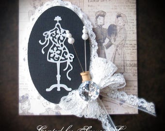 Sewing themed Greeting Card with a Protective Box