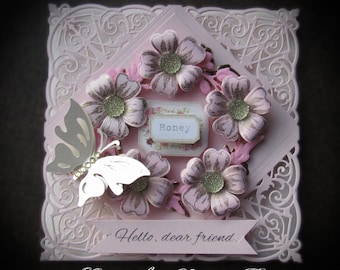 Hello Dear Friend Greeting Card with a Protective Box