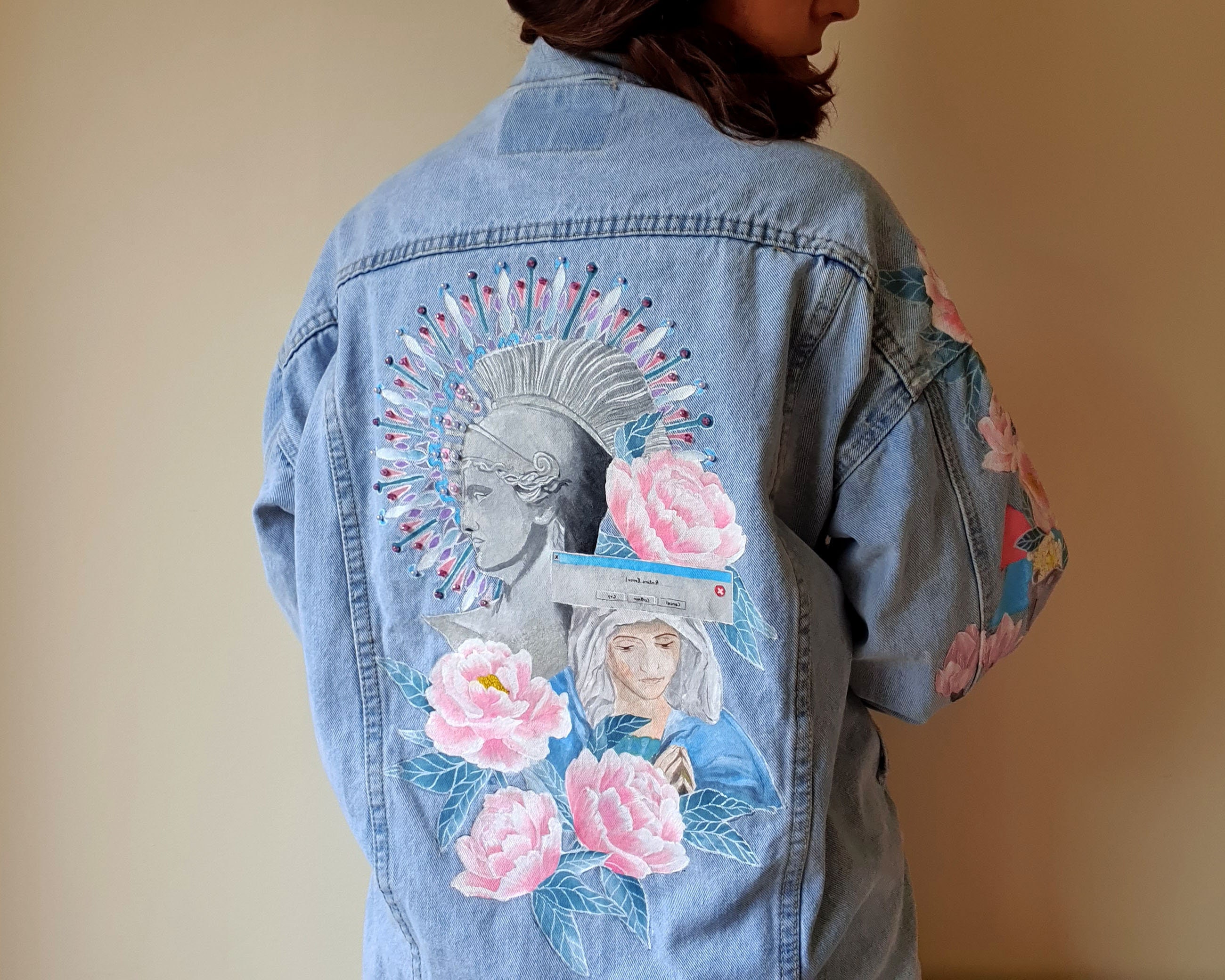 Hand Painted Denim Jacket Inspired by 