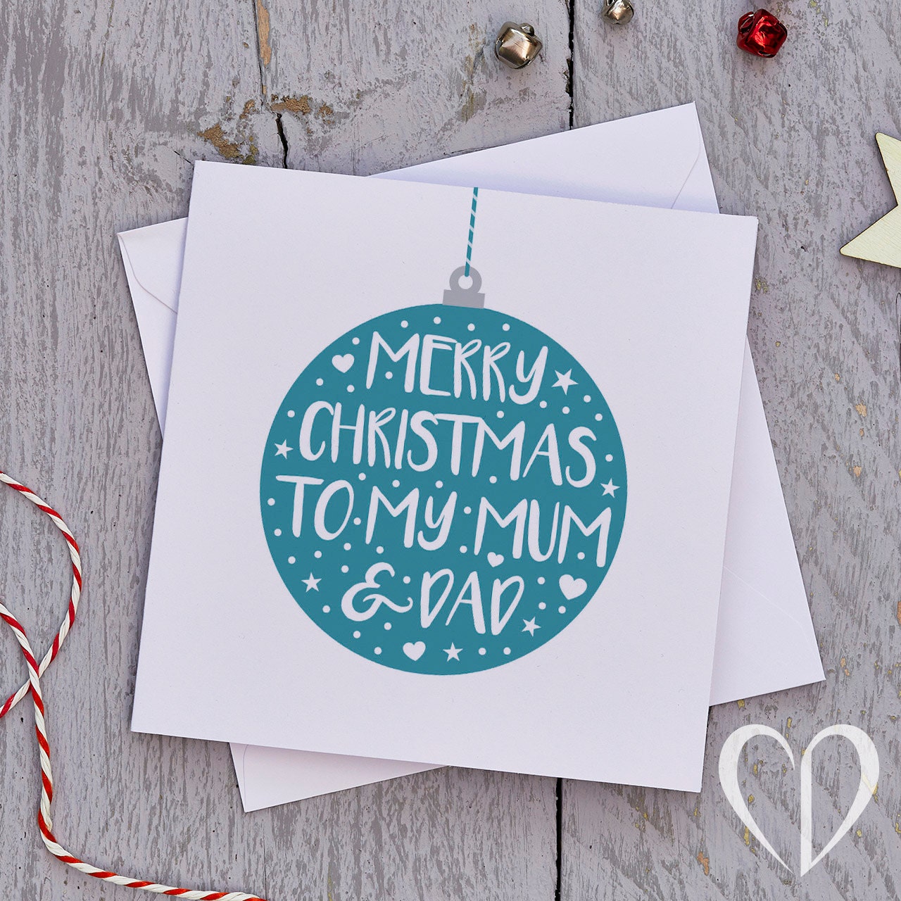 Mum and Dad Christmas Card Mom and Dad Christmas Mum and Mum | Etsy