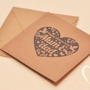 Joyeux Anniversaire Maman Et Papa Carte Bleue Carte Etsy