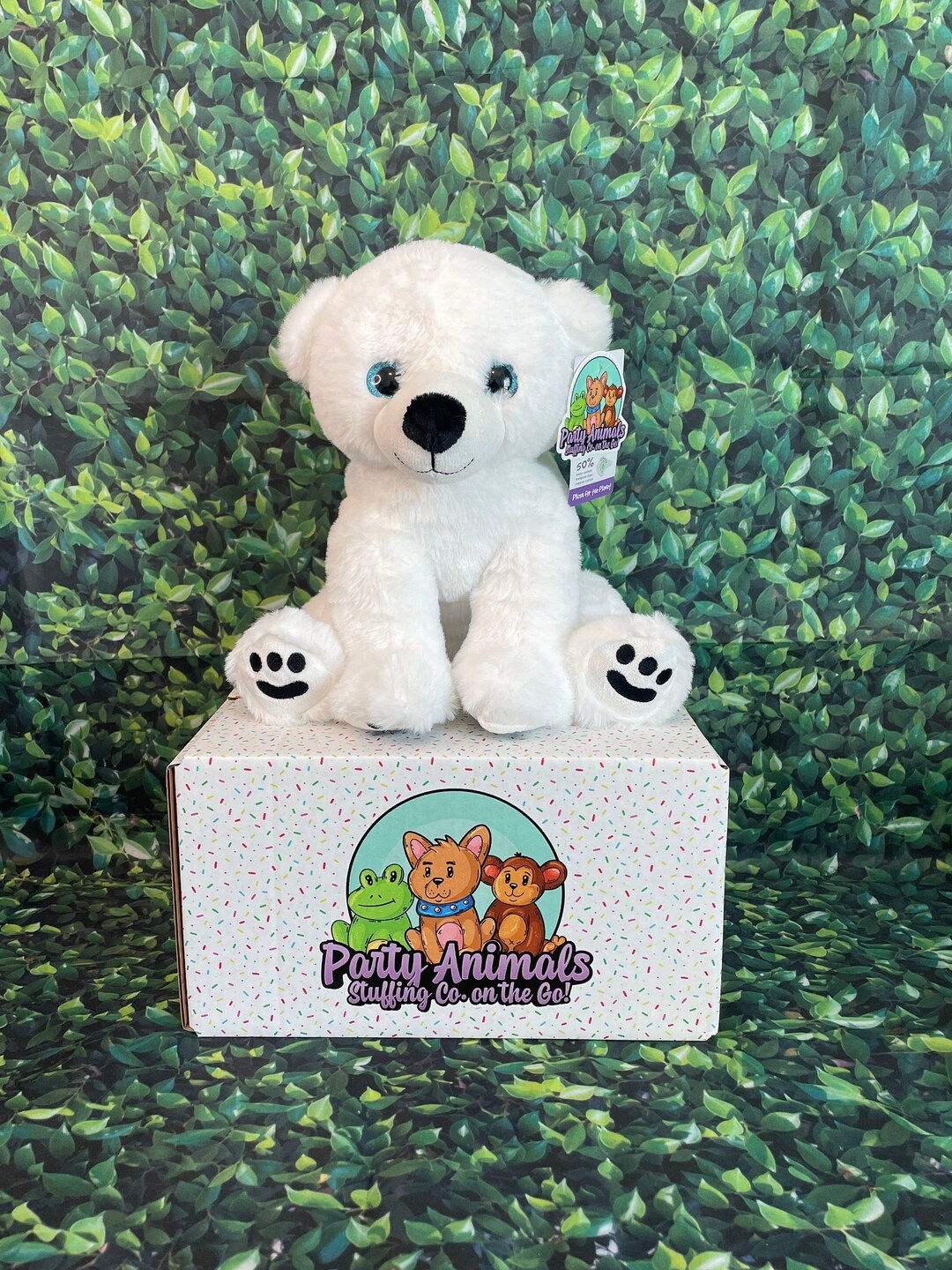 WEIGHTED Stuffed Polar Bear Weighted Stuffed Animal Weighted Plush 14