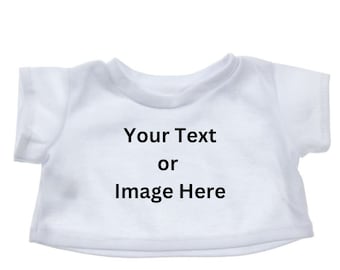 Custom Bear T-SHIRT - Fits 16 inch Stuffed Animals - Personalized Shirt - Fits BAB - 16" Stuffed Animal Shirt - Text or Picture