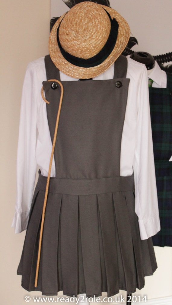 plus fit grey school pinafore