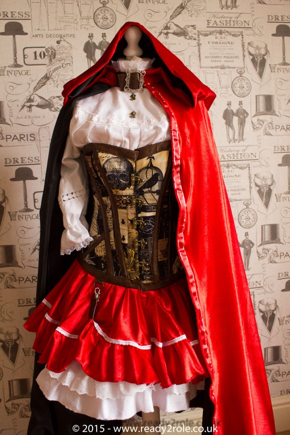 red riding hood corset costume