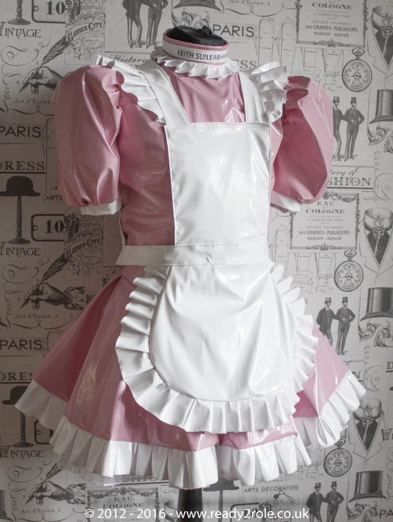 Baby Pink PVC Maid Dress 
