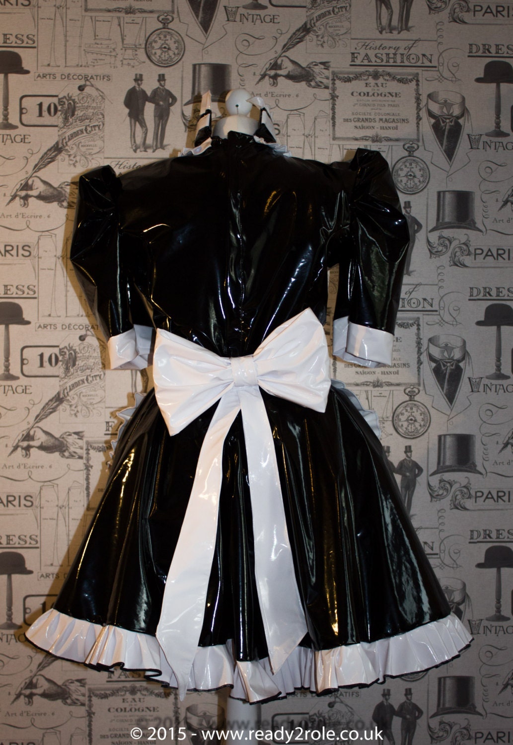 The Hi Alice Pvc Maid Dress With Half Apron Etsy
