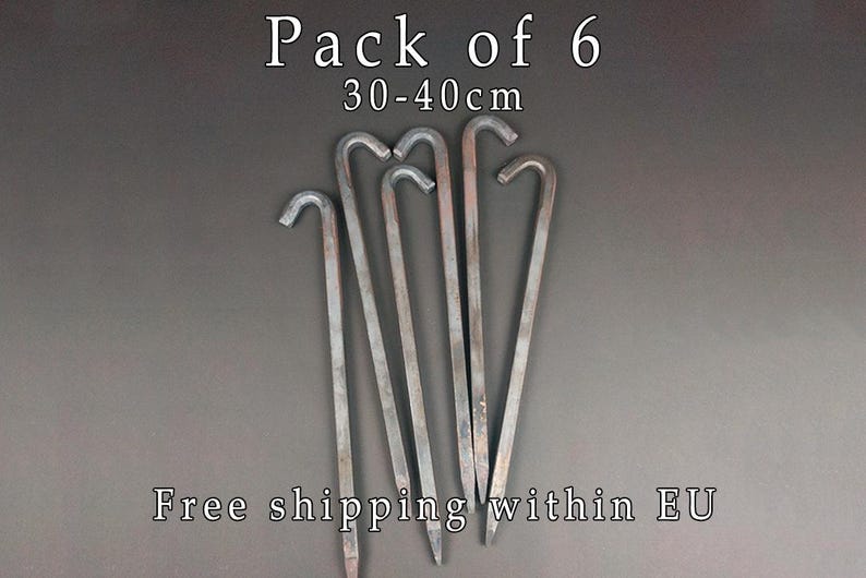 Forged Steel Tent Pegs - Heavy Duty 12mm Square Stakes - 6 Pack - Etsy ...