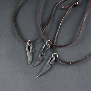 Knife necklace - Forged pendant for viking and pagan styles