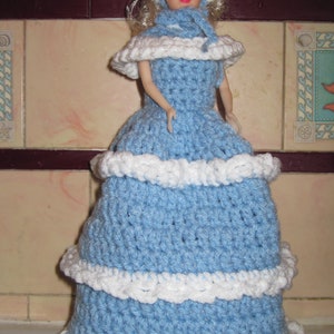 Paper dolls blue crochet dress online