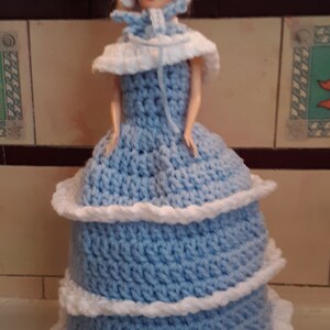 Crochet Toilet Tissue Doll Cover Vintage Crochet Toilet Paper Doll Cover Retro Crochet Toilet Paper Doll Cover