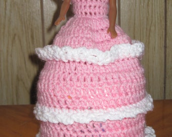 Crochet African American Toilet Tissue Doll Cover Crochet Toilet Paper Doll Cover African American Retro Crochet Toilet Paper Doll Cover