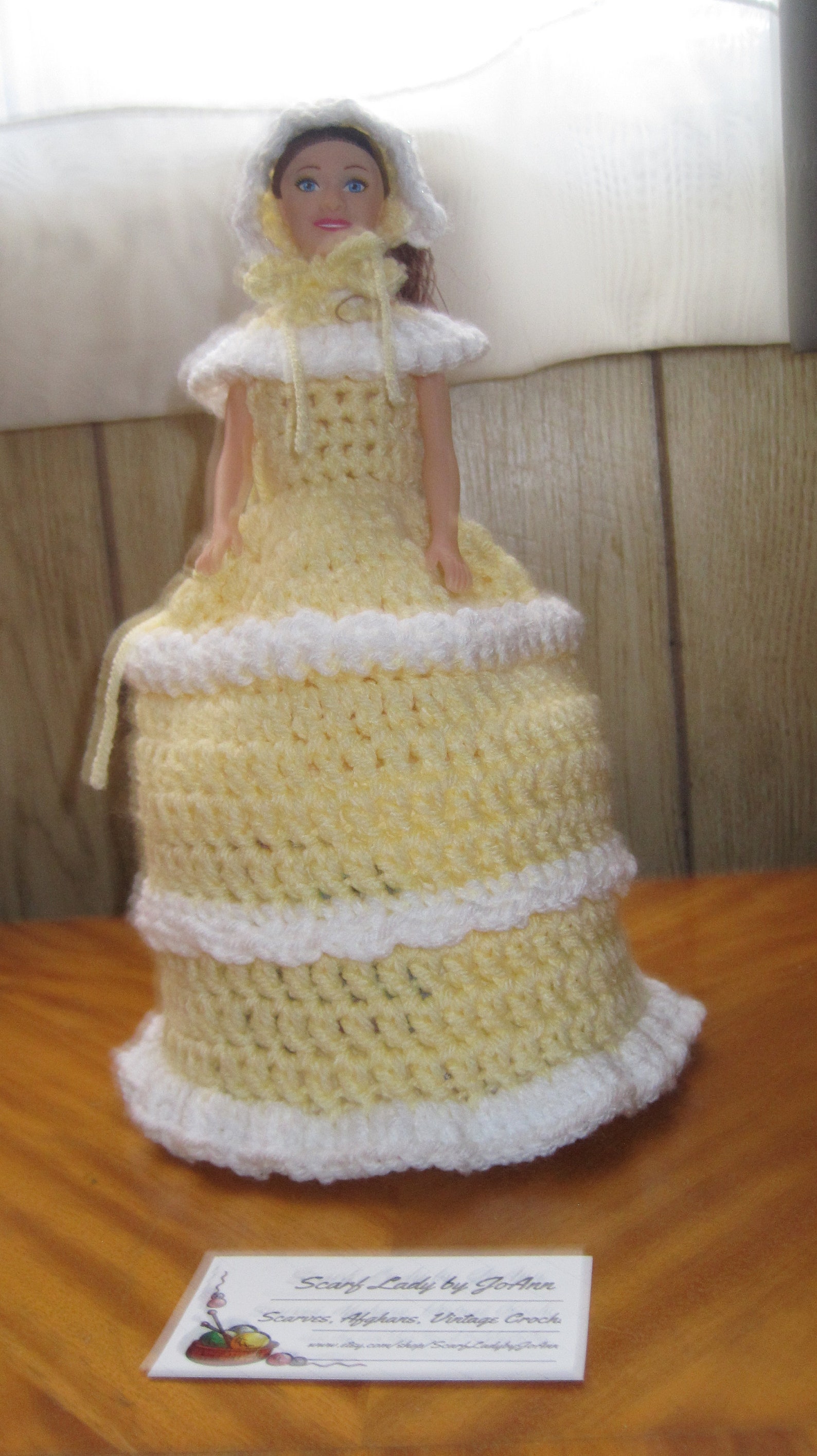 Crochet Toilet Tissue Doll Cover Vintage Crochet Toilet Paper Doll