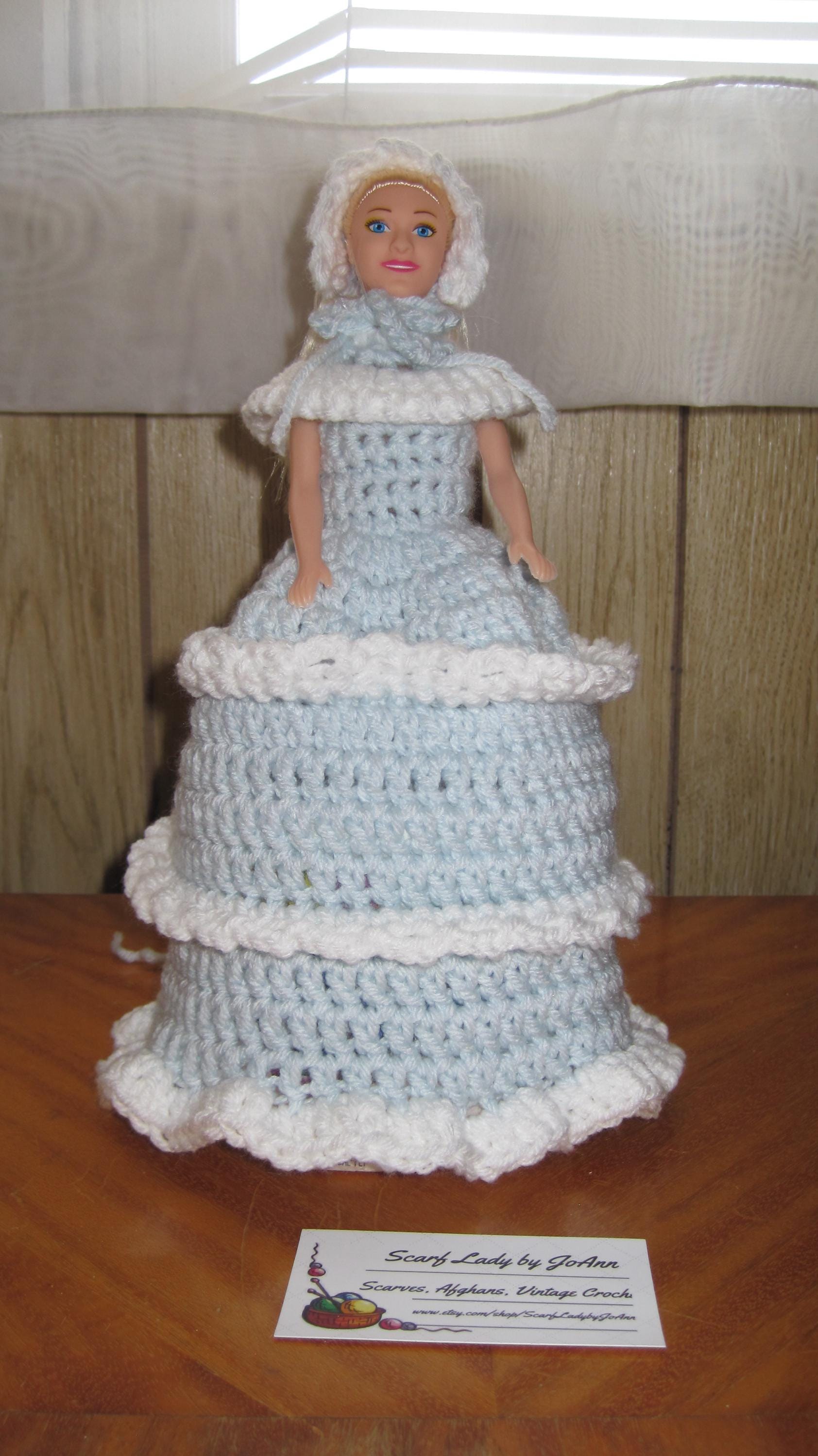 Crochet Toilet Tissue Doll Cover Vintage Crochet Toilet Paper Doll Cover Retro Crochet Toilet Paper Doll Cover Etsy