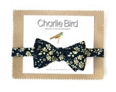 Flowered Charlie Bird bow tie on Liberty