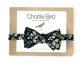 Flowered Charlie Bird bow tie on Liberty