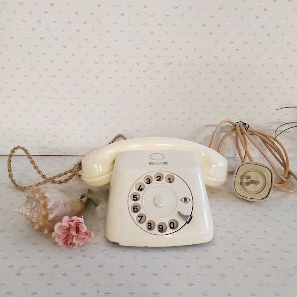 Vintage rotary phone, vintage telephone 60s