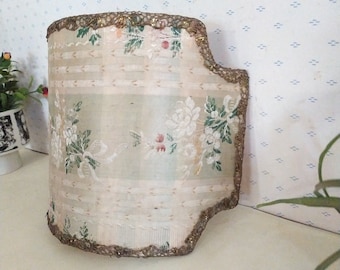 Antique lampshade in silk, vintage lampshade, furnishing accessories
