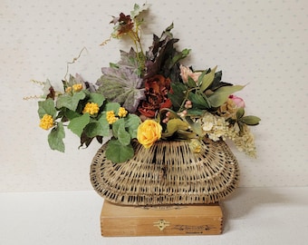 Panier De Pêche Vintage Osier Et Cuir – Pêche à La Mouche Truite – Britannique HK