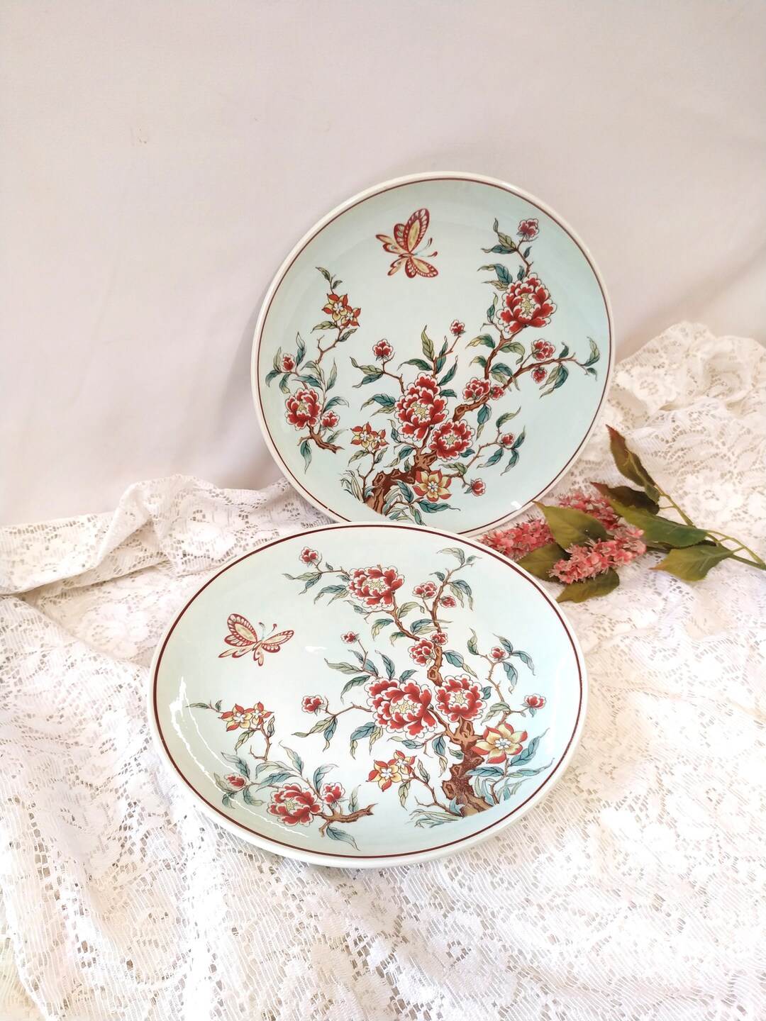 Boch Frères La Louvière Hand-Painted Plates