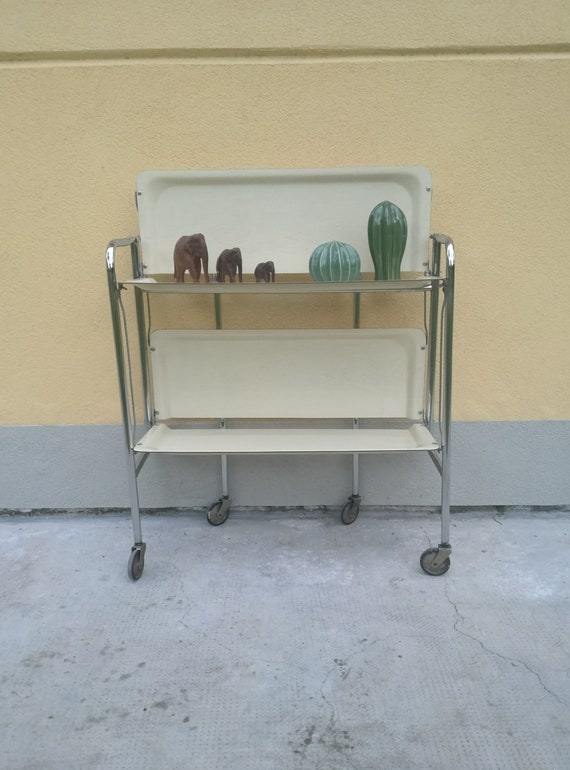 Bar Cart 70s Foldable Kitchen Cart On Wheels Etsy