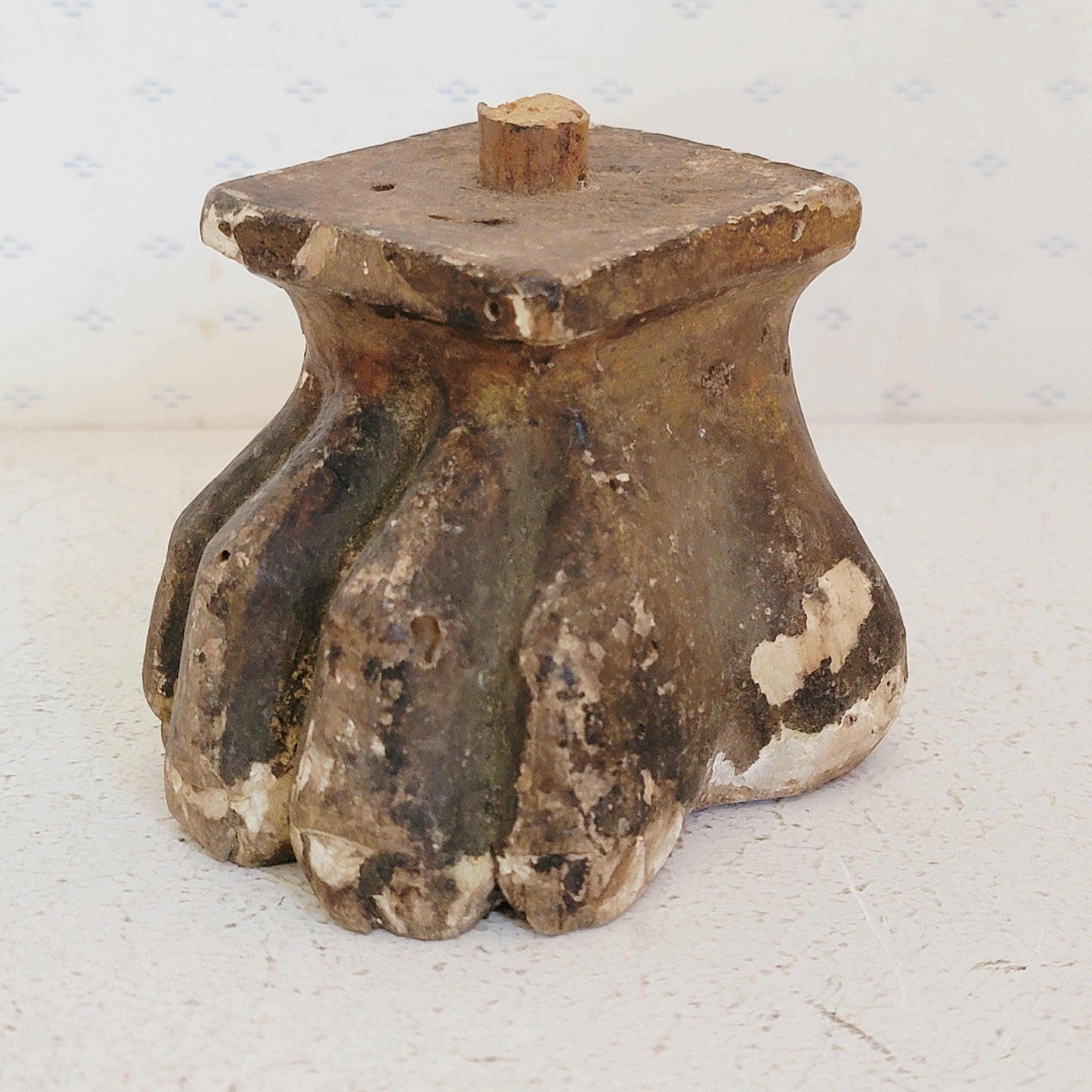 Vintage Small Wooden Feet, Antique Feet Lion's Paw - Etsy