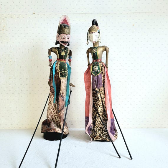ビンテージ インドネシアのワヤン人形、ワヤン人形 - Etsy 日本