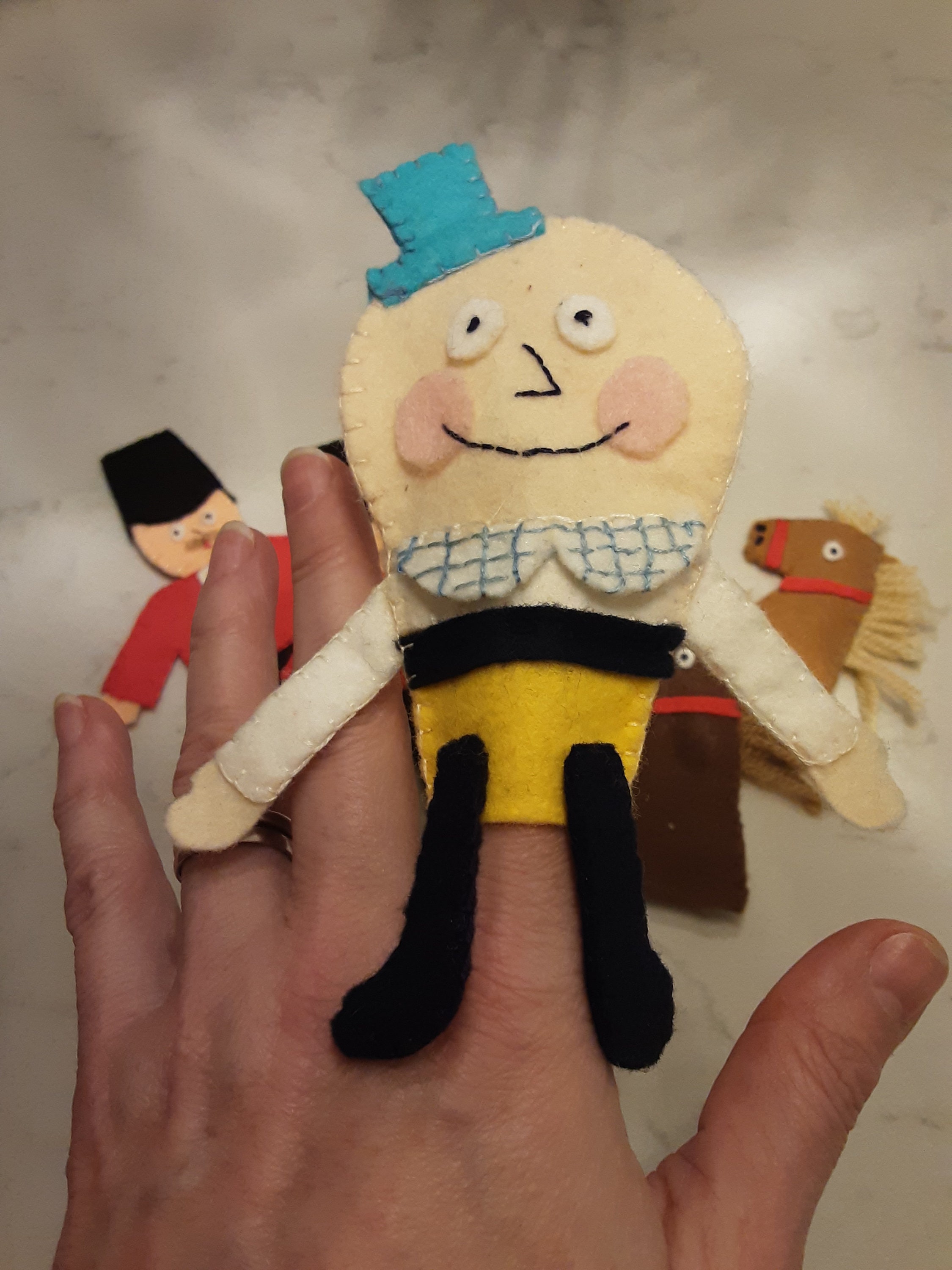 Humpty Dumpty Finger Puppets Etsy