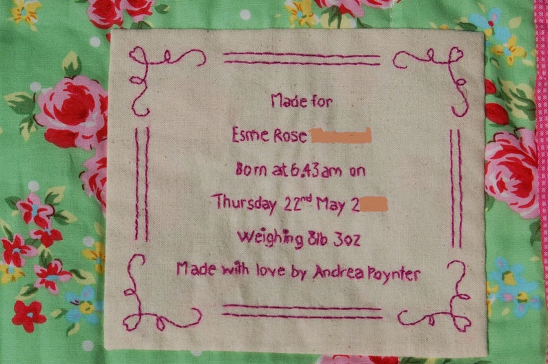 Name Label for Baby Clothes Memory Quilt Etsy