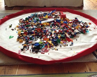 Tutorial para hacer una bolsa o tapete de juego con Lego