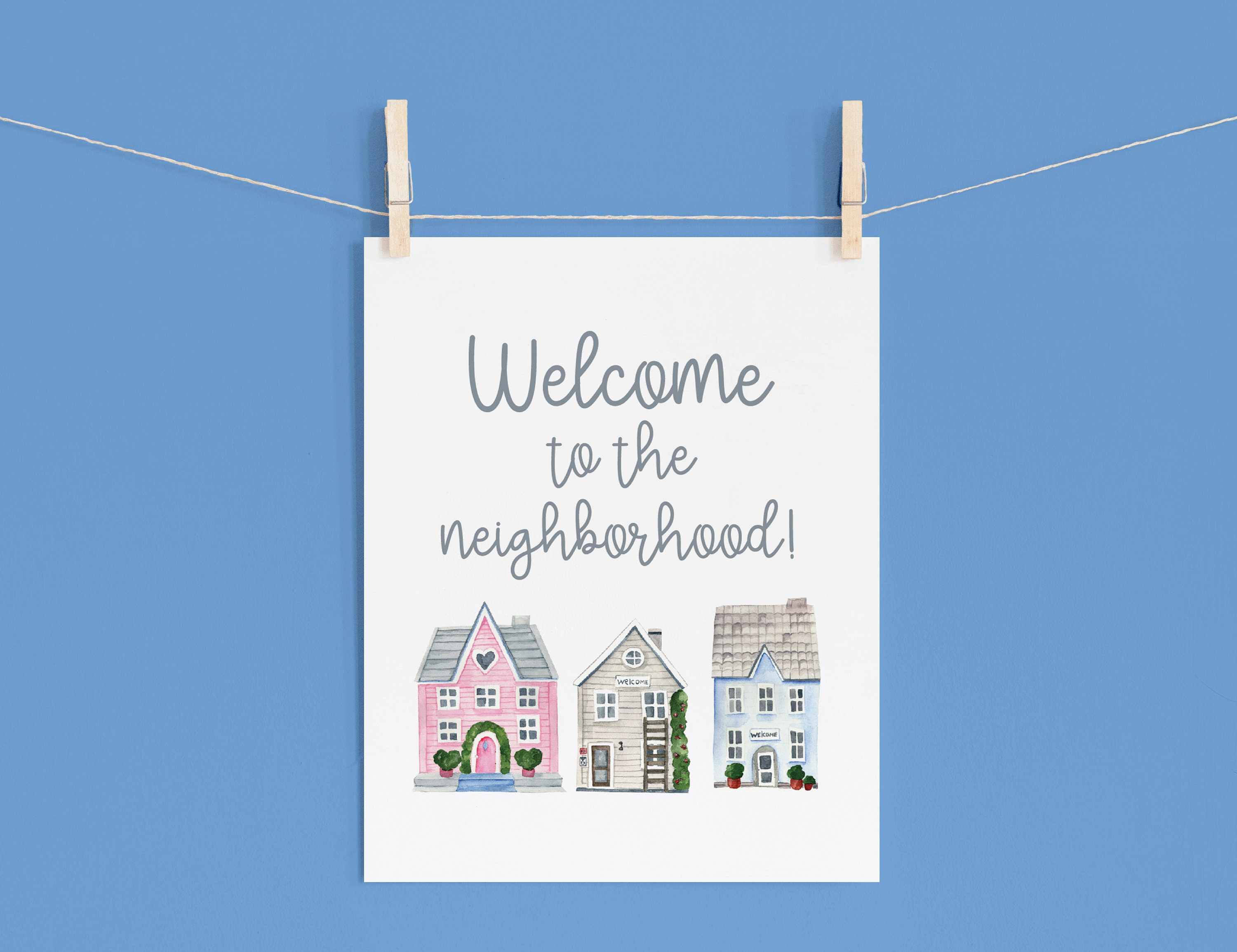 Welcome to the Neighborhood Printable Gift Tag | Housewarming Gift ...