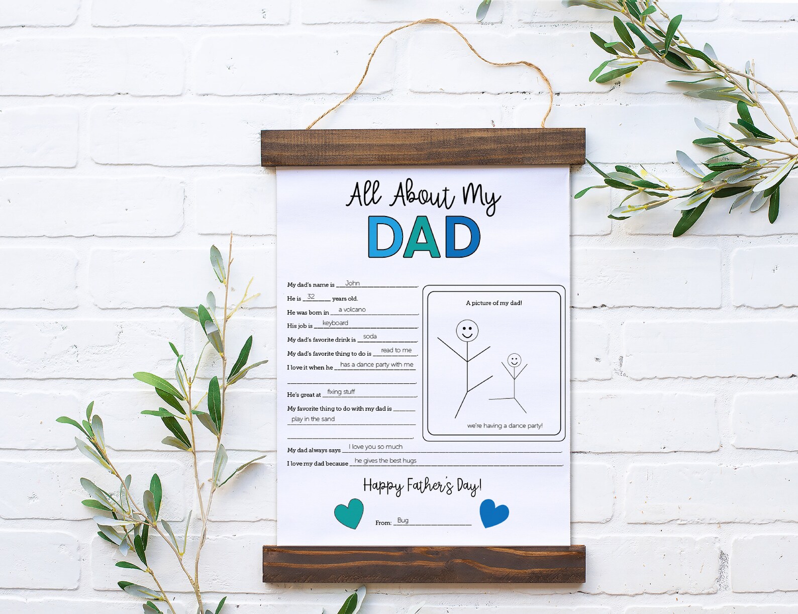 Father's Day Printable: All About My Dad/papa Coloring Page (digital ...